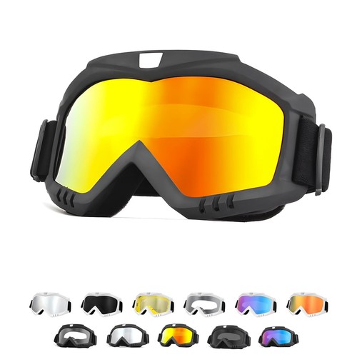 Blackred dirt bike goggles - bike,